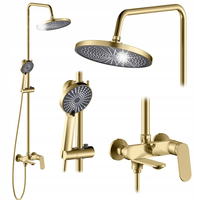 ZESTAW NATRYSKOWY PRYSZNICOWY ZŁOTY SZCZOTKOWANY REA MARCO GOLD BRUSH