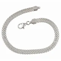 GRUBA ELEGANCKA SREBRNA BRANSOLETA BISMARCK 5MM 22CM