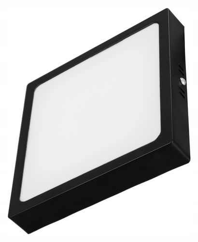 Panel Plafon Sufitowy LED Natynkowy Kwadrat Czarny 24W Nie Mruga CCD na Arena.pl