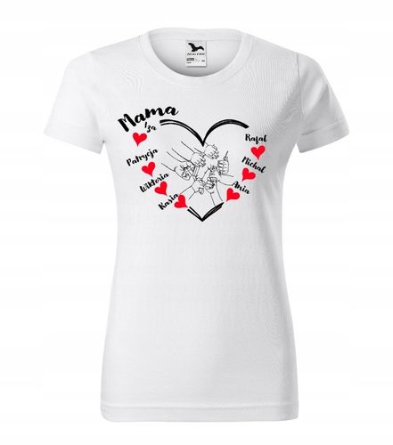 KOSZULKA DZIEŃ MAMY PREZENT DZIEŃ MATKI PERSONALIZOWANY Z IMIONAMI DZIECI M na Arena.pl