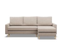 Narożnik uniwersalny, MILO, velvet, 223x140x92 cm, beżowy | TYLETEGOTU