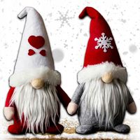2x SKRZATY KRASNALE ŚWIĄTECZNE STOJĄCY PARA OZDOBA ŚWIĄTECZNA GNOMY