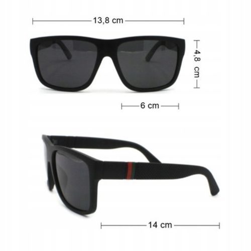 OKULARY PRZECIWSŁONECZNE MĘSKIE POLARYZACYJNE Z ETUI GRATIS DUŻE CZARNE na Arena.pl