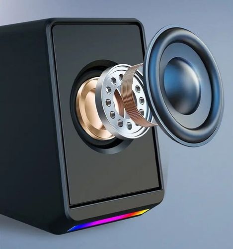 MOZOS Mini S4 głośniki komputerowe do laptopa telewizora stereo LED RGB USB na Arena.pl