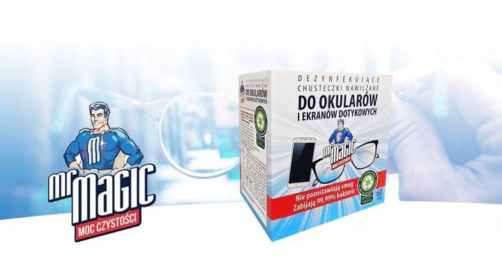 CHUSTECZKI NAWILŻANE DO OKULARÓW MR MAGIC 4x 60SZT zdjęcie 8