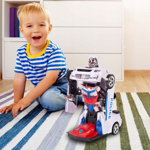 TRANSFORMER AUTO SAMOCHÓD POLICJA ROBOT JEŹDZI GRA na Arena.pl