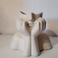 Wazon Asir ceramika 17 x 11 x 14 cm szary