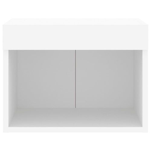 Szafka nocna z oświetleniem LED, ścienna, biała na Arena.pl