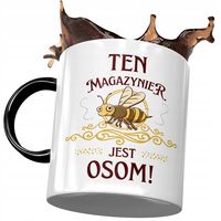 Kubek Czarny Magazyniera Ten Magazynier Jest Osom Z Nadrukiem Ze Zdjęciem