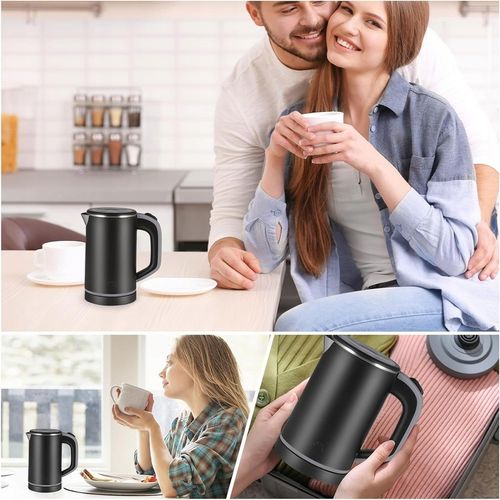 CZAJNIK ELEKTRYCZNY TURYSTYCZNY PODRÓŻNY CICHY MAŁY 600 W 0,8L CZARNY na Arena.pl