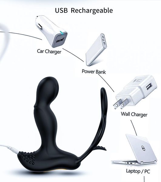 Wibrator-Silicone Massager 7 Function And Heating Function, Black zdjęcie 4