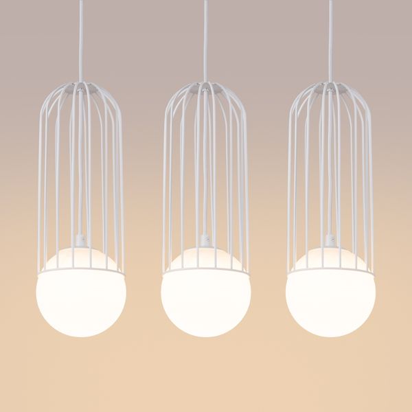 Lampa wisząca BRINA 3L biała zdjęcie 5
