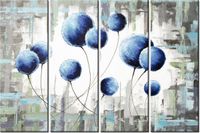 120CM 80 OBRAZ 4 ELEM ABSTRAKCYJNE DMUCHAWCE ŚCIENNY