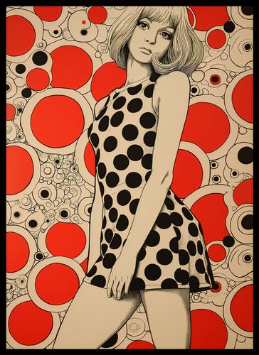 Plakat 39,5x55cm Czerwone Kropki na Arena.pl