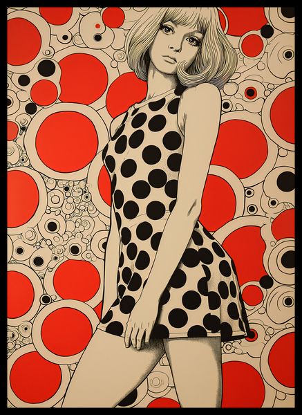 Plakat 39,5x55cm Czerwone Kropki zdjęcie 2