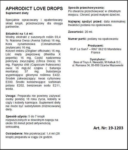 Supl.diety-Aphrodict Love Drops 20 Ml na Arena.pl