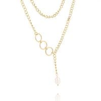 naszyjnik stal chirurgiczna pozłacana 14k gold nst1364