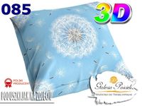Poszewka 3D bawełna satyna 70x80cm BŁĘKITNE DMUCHAWCE