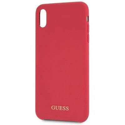 Etui Guess Silicone do iPhone Xs Max (czerwone) na Arena.pl
