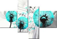 130CM 90 OBRAZ 4 ELEM DMUCHAWCE TURKUSIE ŚCIENNY