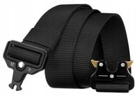 długi, parciany pasek z klamrą qr