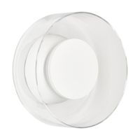 Lampa ścienna DONUT 18 - LED, szkło transparentne, biały środek