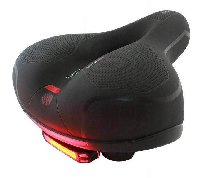 SIODEŁKO ROWEROWE ŻELOWE SZEROKIE MIĘKKIE WYGODNE Z LAMPKĄ ROWEROWĄ ROWER zdjęcie 9