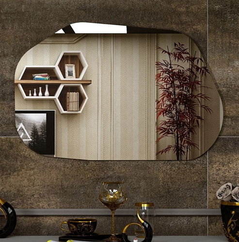 Designerskie Lustro ścienne asymetryczne 55x85 cm na Arena.pl