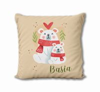 PODUSZKA Z DOWOLNYM IMIENIEM - Misie polarne