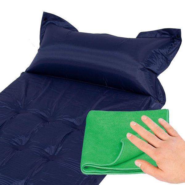 MATA SAMOPOMPUJĄCA TURYSTYCZNA Z PODUSZKĄ 193 cm KARIMATA MATERAC GRUBA zdjęcie 16