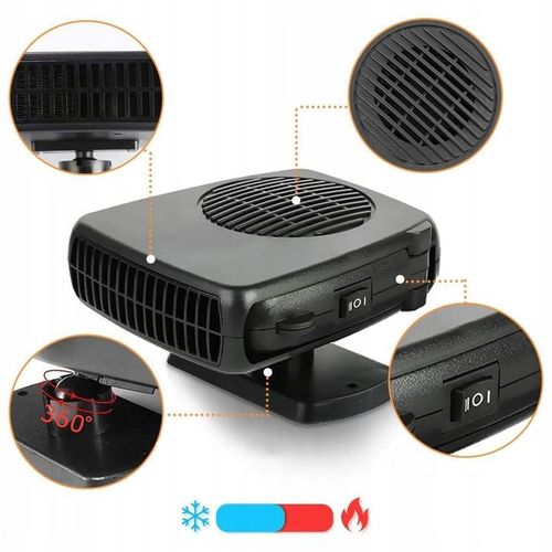ODMRAŻACZ SZYBY 12V, 150W WENTYLATOR SAMOCHODOWY, PODGRZEWACZ SAMOCHODOWY na Arena.pl