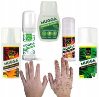 Zestaw Mugga spray DETT 50% +9,5% ROLL DEET 50% +9% balsam zestaw rodzinny