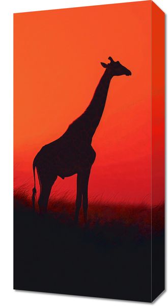 Obraz 30x60cm Żyrafa w Czerni zdjęcie 1