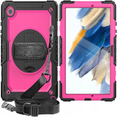 Etui do Samsung Galaxy Tab A 8.4" Pancerne z Paskiem Różowo-Czarny