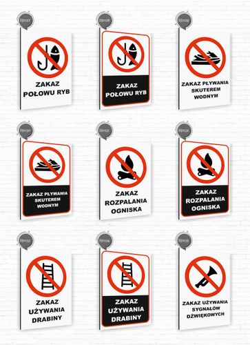 Tabliczka znak informacyjny 40x30 Biała ZAKAZ OPIERANIA SIĘ Nierdzewna na Arena.pl