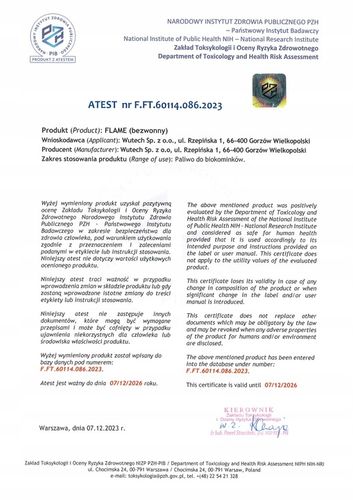 Biopaliwo 5L FLOXER Bio etanol 99,9% Bezzapachowe paliwo do kominków na Arena.pl