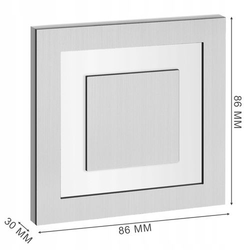 LAMPKA NA SCHODY LED 230V oprawa oświetlenie schodowe SREBRNA ZIMNA 6000k na Arena.pl