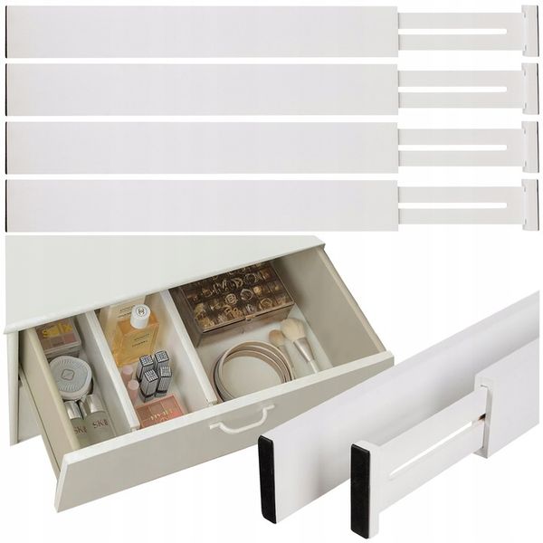 Organizer do szuflady, regulowany separator, przegroda bambusowa - 4 zdjęcie 1
