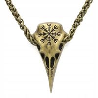 NASZYJNIK Czaszka KRUKA Symbol ODYNA Celtycki 127