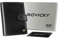 Skórzany męski portfel Rovicky N62L-RVT RFID
