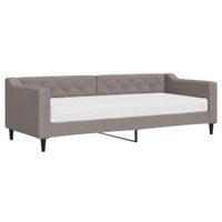 Sofa z materacem do spania, kolor taupe, 80x200 cm, tkanina