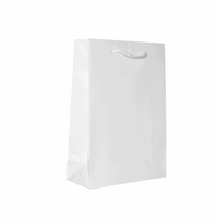 Torba laminowana na A4, 24 x 9 x 33 cm, biała błysk