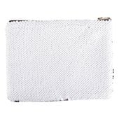 Kosmetyczka 20,5 x 16 cm z białymi cekinami do sublimacji