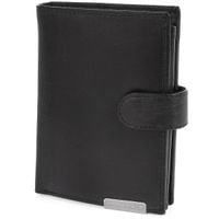 portfel męski ze skóry z rfid bellugio - czarny