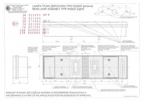 Lampa LED zespolona tylna 8 funkcji PRAWA (657) na Arena.pl
