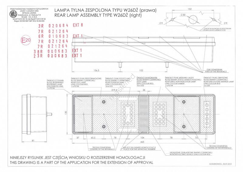 Lampa LED zespolona tylna 8 funkcji PRAWA (657) zdjęcie 6