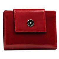 PETERSON portfel damski skórzany elegancki P225 czerwony