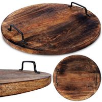 Deska do Serwowania Taca Patera Drewniana na Przekąski Wędliny Sery 39 cm