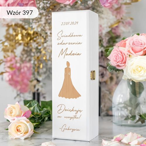 PODZIĘKOWANIE DLA ŚWIADKOWEJ SKRZYNKA NA WINO PREZENT DLA ŚWIADKOWEJ na Arena.pl