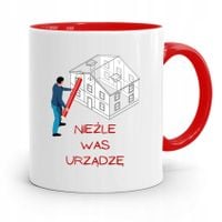 Kubek Czerwony Architekta Nieźle Was Urządzę Z Nadrukiem Ze Zdjęciem